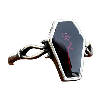 Sarg-Ring mit Rosen-Motiv für Herren, Edelstahl 316L