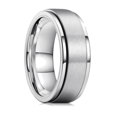 Spinner-Ring mit gebürstetem Finish, 316L Edelstahl