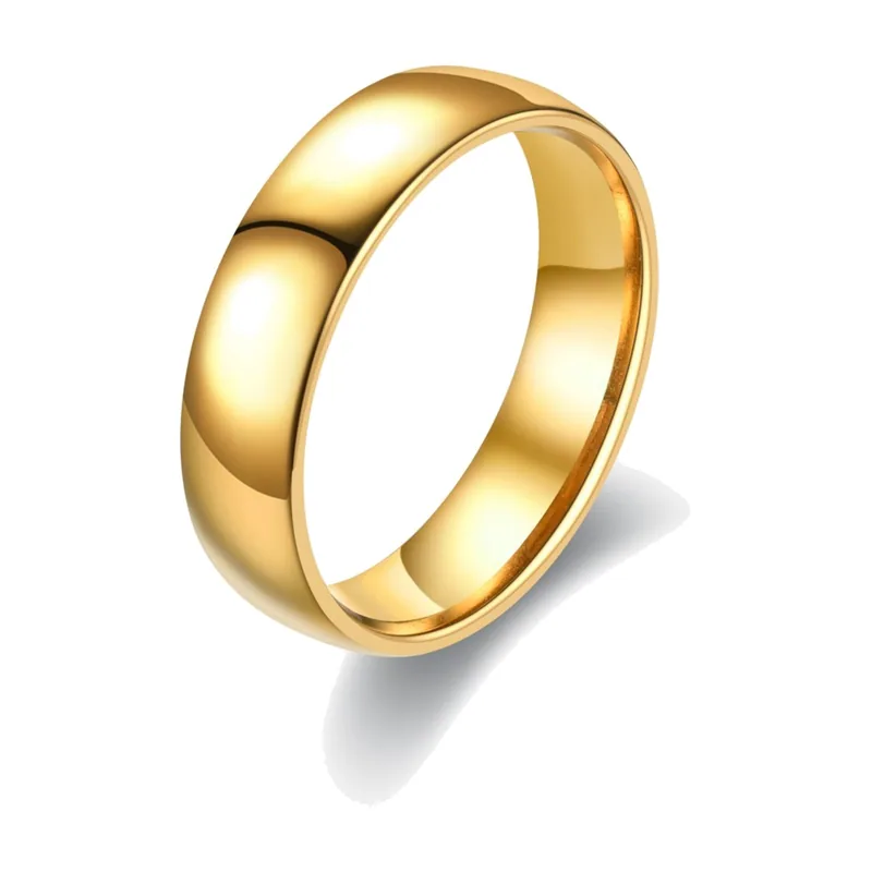 Schlichter polierter Ring, 4mm Edelstahl