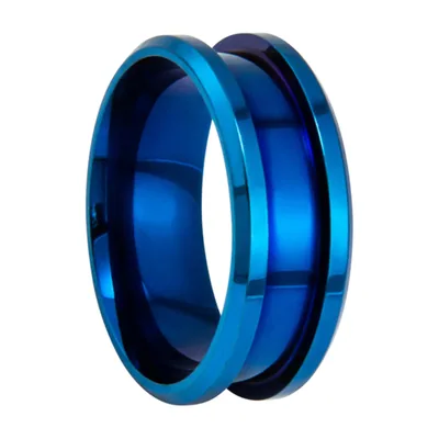 Anillo de Banda con Ranura, Acero Inoxidable 316L Pulido