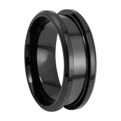 Anillo Pulido con Ranura Central, Acero Inoxidable