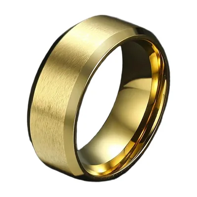 Anillo de Banda Cepillado, Estilo Clásico Sencillo, Acero Inoxidable