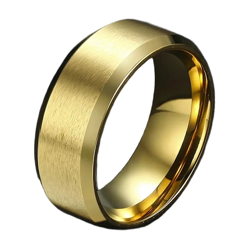 Brushed Band Ring, Simple Classic Style, Stainless Steel