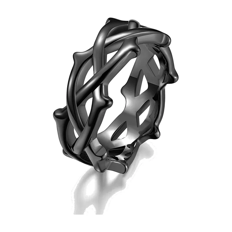 Anillo de Enredadera de Espinas, Acero Inoxidable 316L