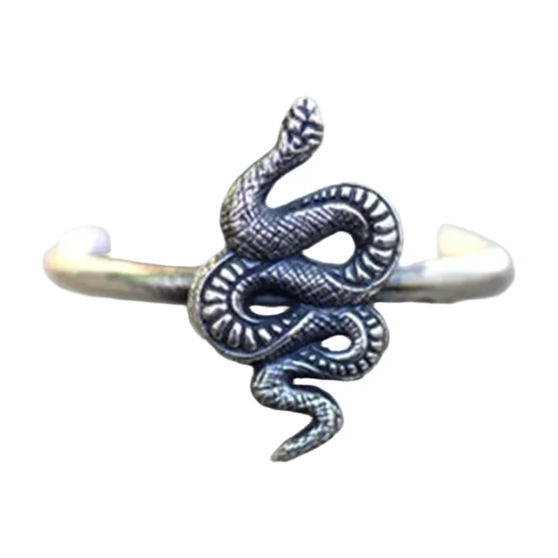 Bague Serpent avec motif de serpent enroulé, Acier Inoxydable