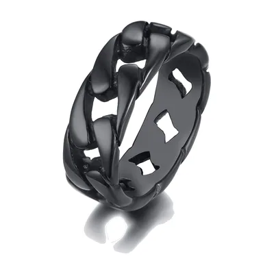 Panzerkette Biker Ring für Herren, Edelstahl