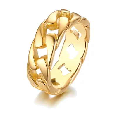Panzerketten-Ring für Herren, 316L Edelstahl