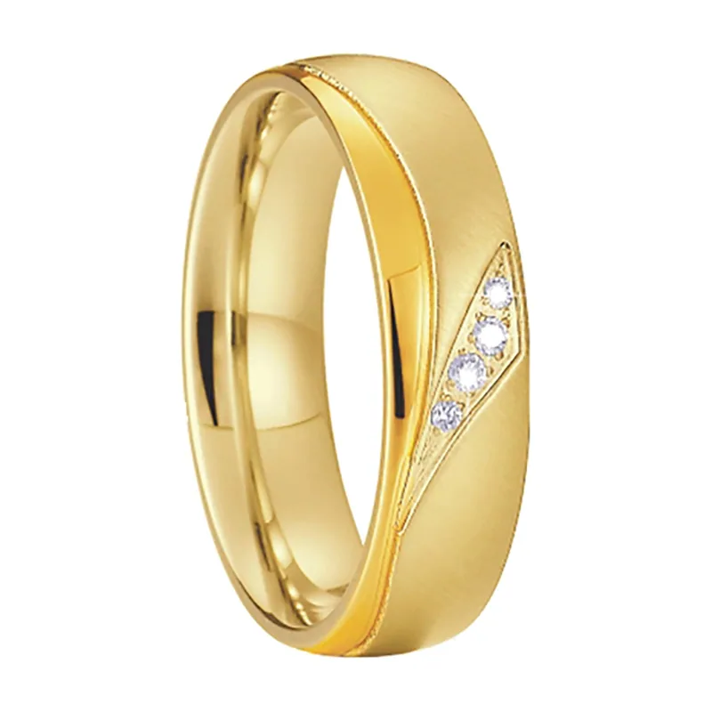 Afrikanischer Ring mit Zirkonia-Steinen, Edelstahl