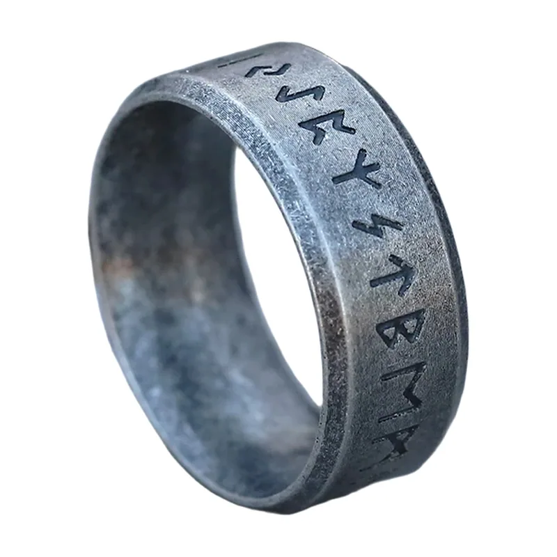 Anello Rune Vichinghe, Acciaio Inossidabile 316L