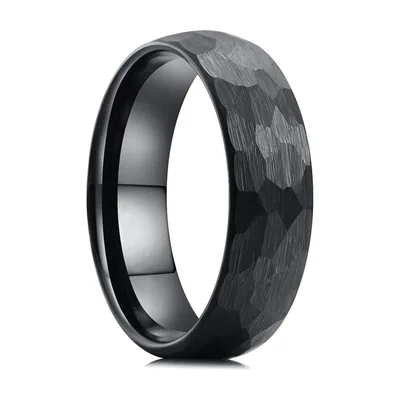 Anillo de Textura Martillada, Acero Inoxidable 316L