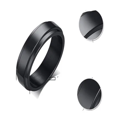 Anillo Spinner con Banda Giratoria, 6mm Acero Inoxidable