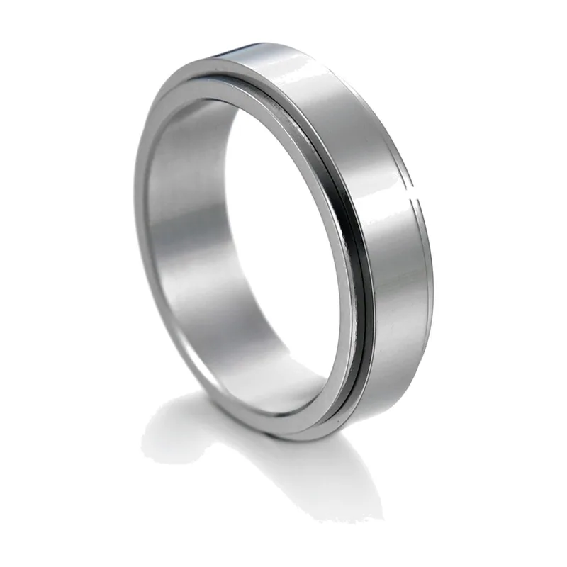 Anillo Spinner Fidget de acero inoxidable 316L