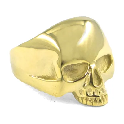 Totenkopf Statement-Ring im Biker-Stil, Edelstahl