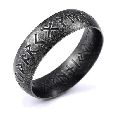 Anillo de Runas Vikingas en Acero Inoxidable 316L