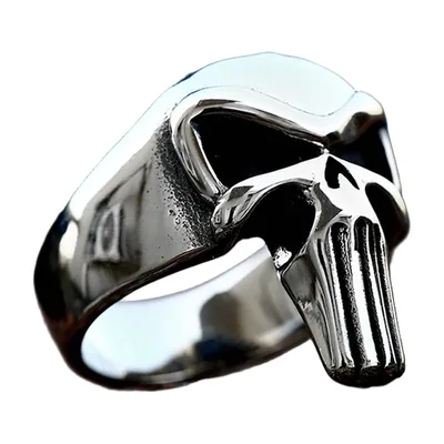 Totenkopf Statement-Ring, Edelstahl Gothic Biker Ring