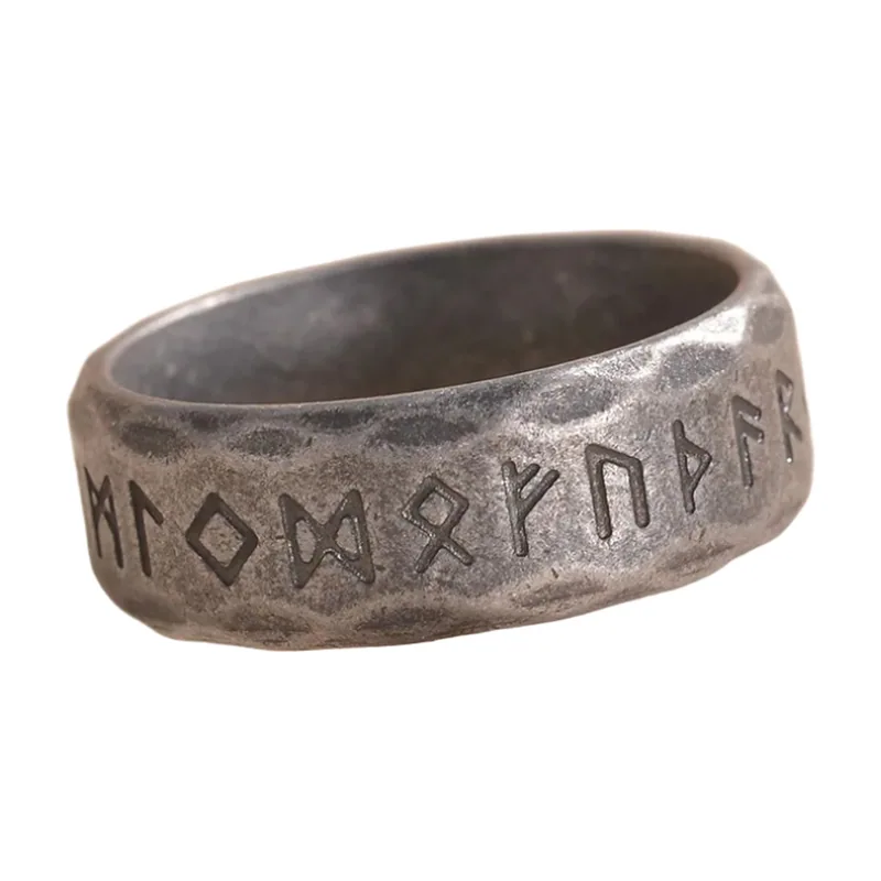 Herrenring mit Odin-Runen, Edelstahl