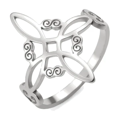 Hexenknoten Ring aus 316L Edelstahl für Herren