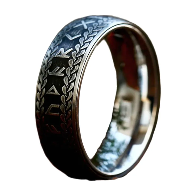 Anillo de Runas Vikingas, Acero Inoxidable 316L