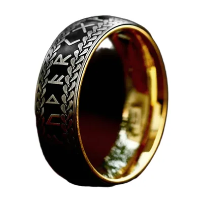 Nordische Runenring für Herren, Edelstahl 316L