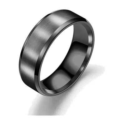 Brushed Band Ring, 8mm Stainless Steel