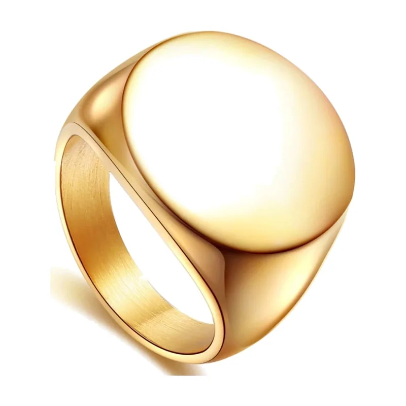 Herren Siegelring mit Stern-Motiv, Edelstahl 316L