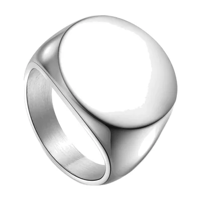 Herren Siegelring mit Stern-Motiv, Edelstahl 316L