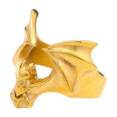 Gotischer Fledermaus-Ring aus 316L Edelstahl