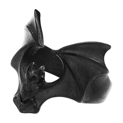 Gotischer Fledermaus-Ring mit Flügeln, Edelstahl 316L