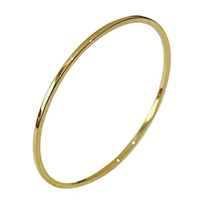 Anillo de Banda Fina, Acabado Dorado Pulido, Acero Inoxidable 316L