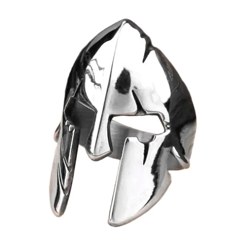 Spartan Helmet Statement Ring, 316L Stainless Steel