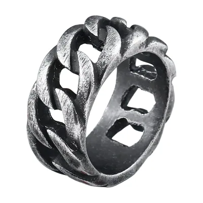 Breiter Curb Chain Gliedering für Herren, Edelstahl