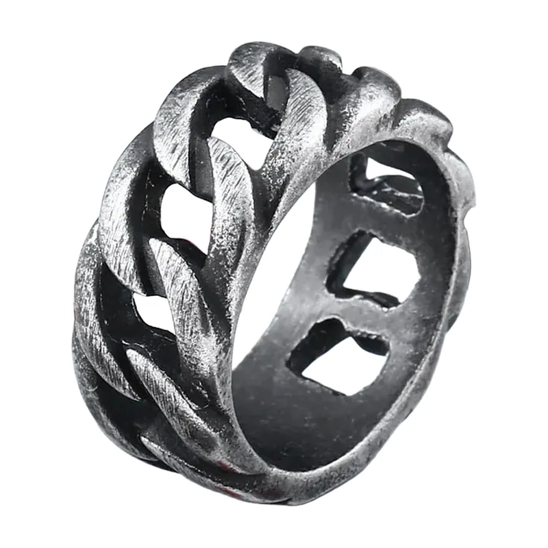 Breiter Curb Chain Gliedering für Herren, Edelstahl