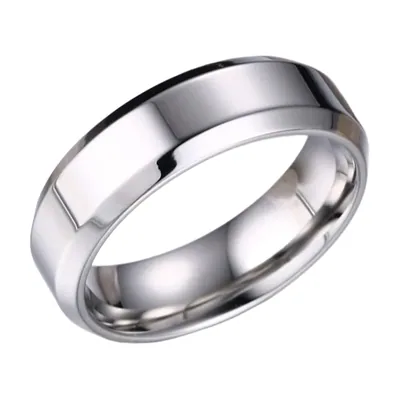 Anello a Fascia Liscia Lucida, Acciaio Inossidabile