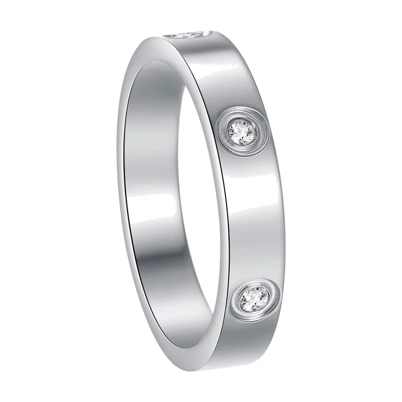 Herren Ring mit klaren Zirkonia-Steinen, Edelstahl