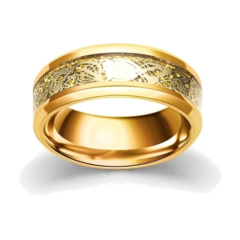 Celtic Knot Pattern Band Ring, 316L Stainless Steel