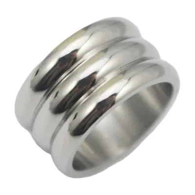 Dreifach-Bandring im Stack-Design, 316L Edelstahl