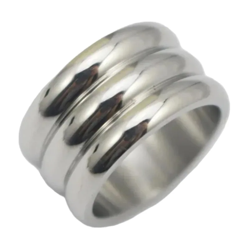 Dreifach-Bandring im Stack-Design, 316L Edelstahl