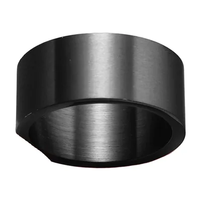 Anello a Fascia Nero Opaco, Acciaio Inossidabile