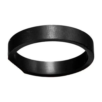 Minimalistischer Herrenring, gebürsteter Edelstahl