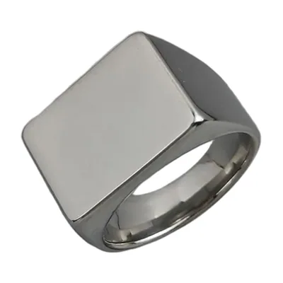 Anillo Sello Cuadrado de Acero Inoxidable 316L, Pulido