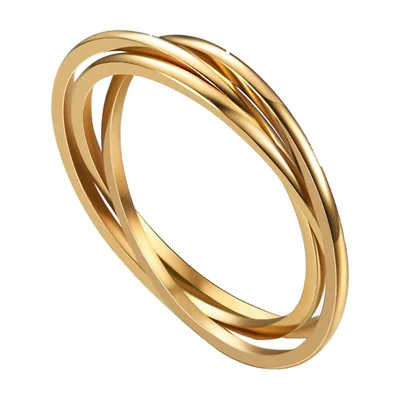 Anillo de tres círculos entrelazados, Acero Inoxidable