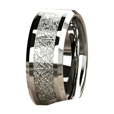 Anillo Religioso con Cruz y Alas de Ángel, Acero Inoxidable
