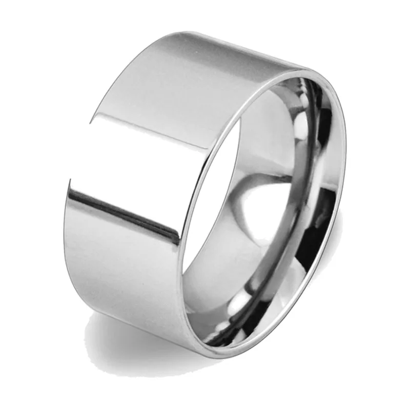 Polished Wide Band Ring, 316L Stainless Steel