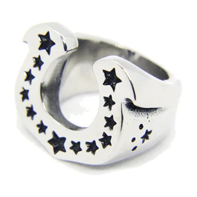 Bague Hufeur avec Motifs Étoiles, Acier Inoxydable 316L