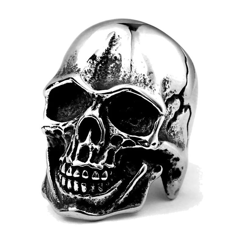 Skull Statement Ring, 316L Stainless Steel