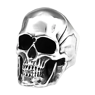 Totenkopf Statement-Ring aus 316L Edelstahl
