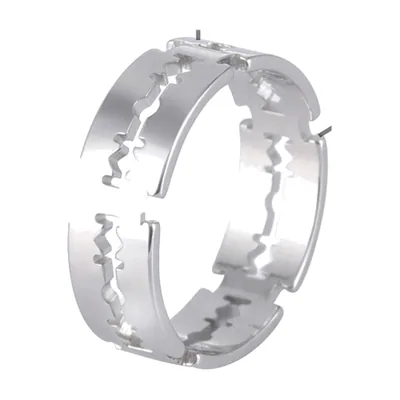 Anillo con Diseño Calado, Acero Inoxidable