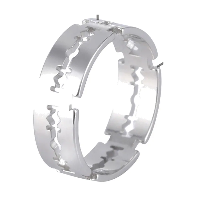 Ring mit Cut-Out-Design, Edelstahl