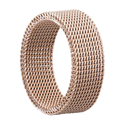 Anillo de Malla Trenzada, Acero Inoxidable 316L