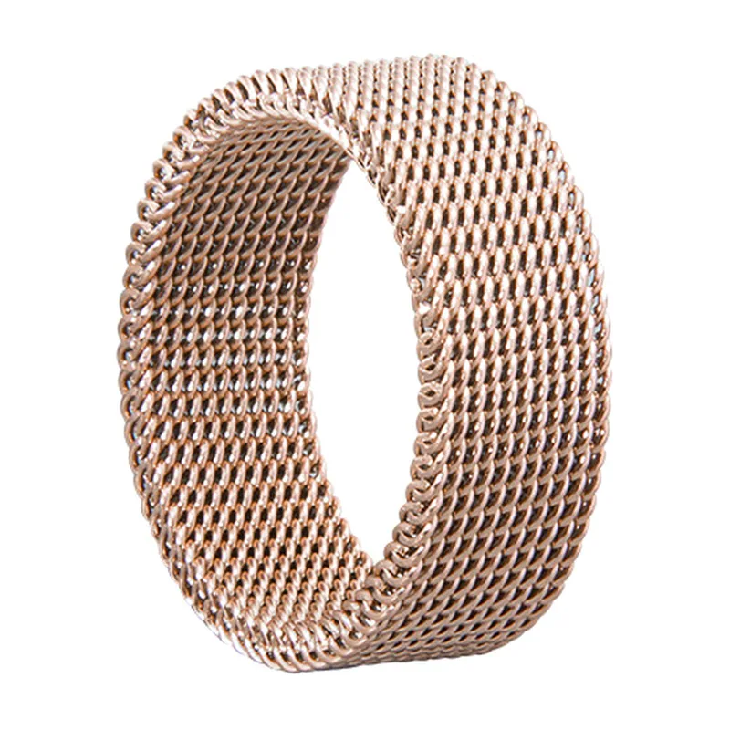Herrenring mit Geflecht-Design, Edelstahl 316L